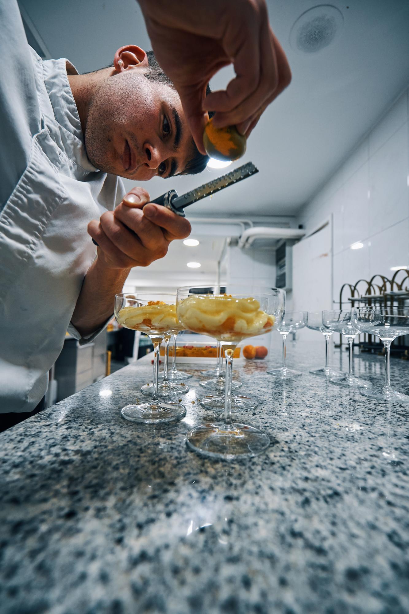chef testing modern recipe in lab
